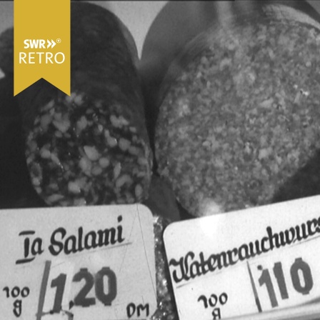 Salami und Katenrauchwurst mit Preisschildern