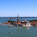 Blick auf die Insel San Giorgio Maggiore in Venedig.