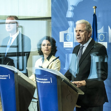 June 6, 2017 - Brussels, Dimitris Avramopoulos , Laura D ARRIGO, Alexis GOOSDEEL