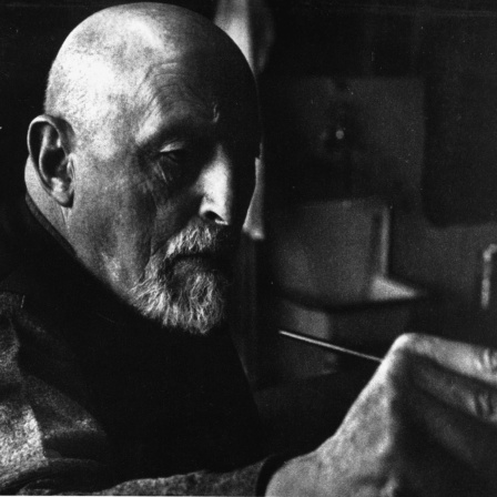 Hans Purrmann im Atelier