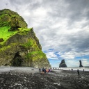 Felsformationen am Strand in Süd-Island
