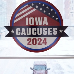 Iowa Caucas Schild 2024