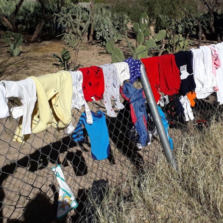 Wäsche der Migrantinnen in der Notunterkunft Ciudad Juarez