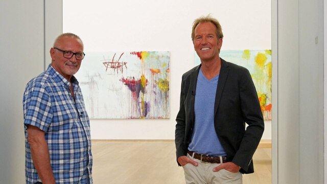 Museums-Check Moderator Markus Brock mit Konstantin Wecker
