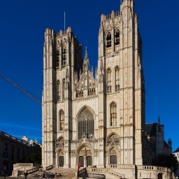 The St. Michel and Gudule Cathedral, Brussels, Belgium