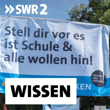 Fahne der Initiative Schule neu Denken. Auch Bob Blume ist der Meinung, dass sich in unserem Bildungssystem einiges ändern muss.