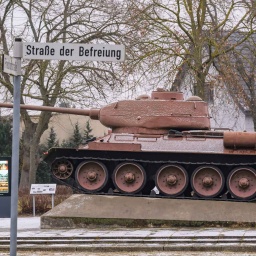 Seelower Höhen - Denkmal eines russischen Panzers vom Typ T34