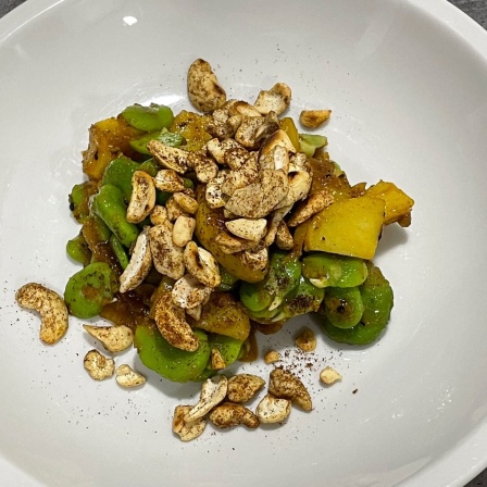 Dicke Bohnen mit Cashew