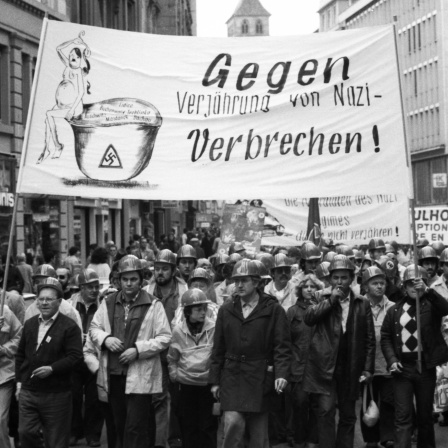 Internationale Demonstration 1979 gegen die Verjaehrung von NS-Verbrechen , Frankreich