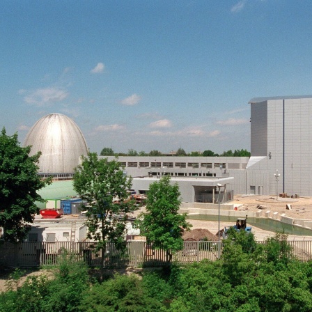 Außenansicht des Forschungsreaktors FRM-II in Garching