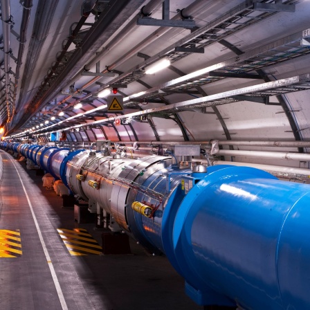 Zeigt den Teilchenbeschleuniger Large Hadron Collider (LHC).