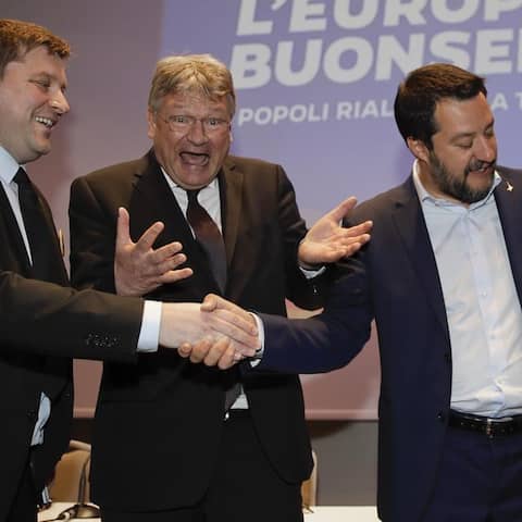 Bündnis der europäischen Rechtspopulisten mit Meuthen und Salvini