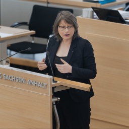 Katja Pähle im Landtag von Sachsen-Anhalt.