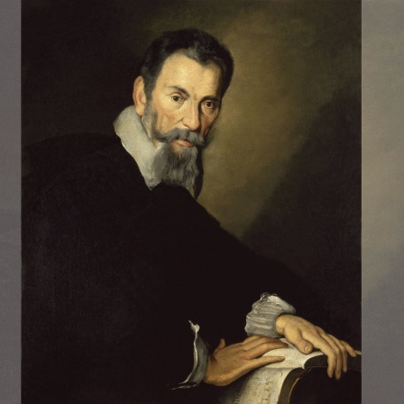 Der italienische Komponist Claudio Monteverdi Cremona 15.5.1567 Venedig 29.11.1643 / Gemälde, um 1640, von Bernadro Strozzi