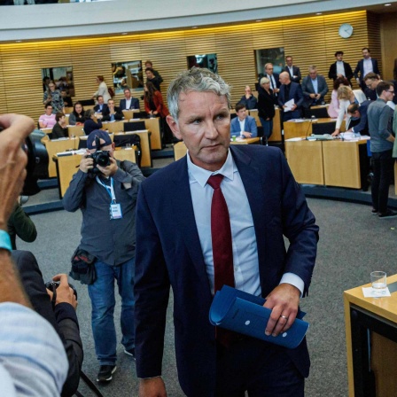 Thüringens AfD-Chef Björn Höcke im Erfurter Landtag. 