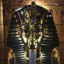 Eine Nachbildung der Maske des Pharaos Tutenchamun