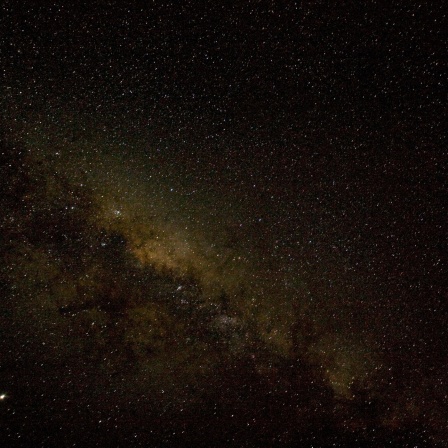 Nachthimmel mit Sternen und Milchstraße, von der Wüste aus gesehen, Zederberge, Südafrika, Afrika