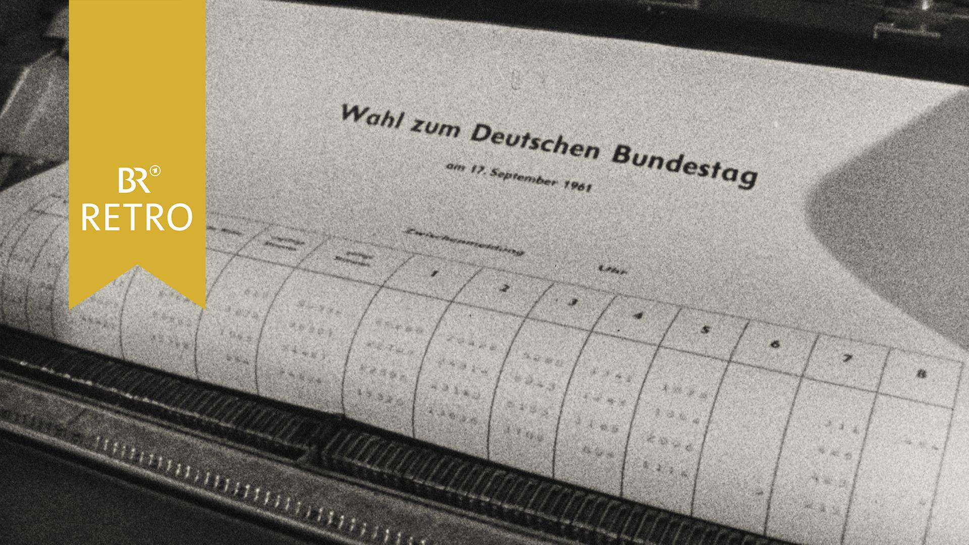BR Retro Wahlnacht der Bundestagswahl 1961 ARD Mediathek