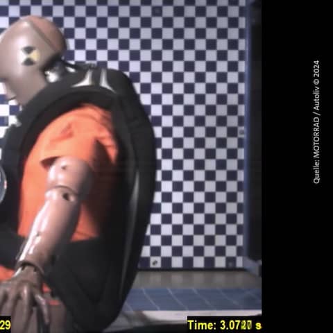 Motorrad-Airbag kann dabei helfenen, schwere Unfälle zu verindern.