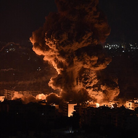 Nach Raketenangriff: Rauchsäule in Beirut