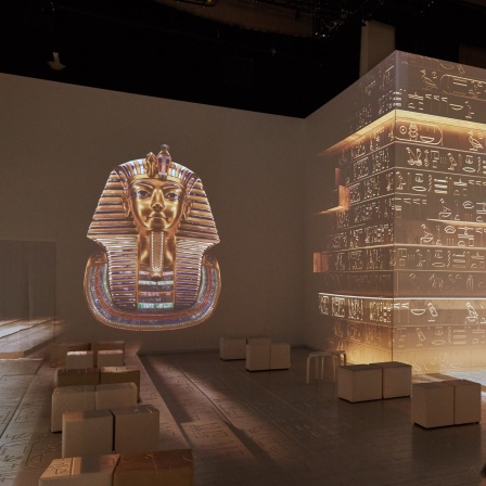 Blick in die immersive Ausstellung &#034;Tutanchamun&#034;
