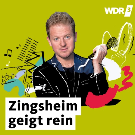 Illustration: Martin Zingsheim mit Mikrofon.