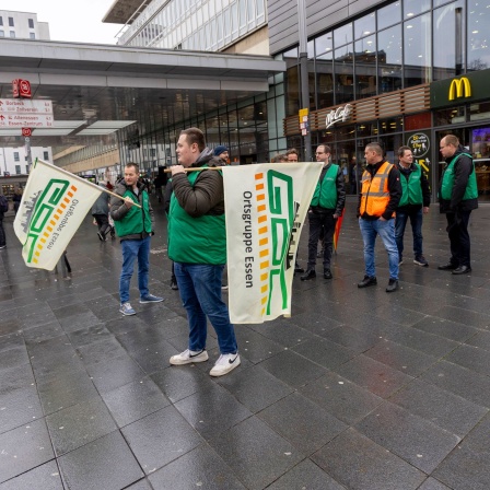 Streikteilnemer der GDL