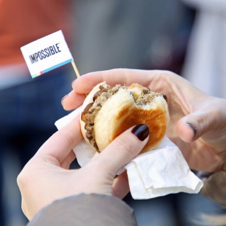 Der "Impossible Burger", aufgenommen beim 25. Jubiläum von "Wired" im Oktober 2018 in San Francisco