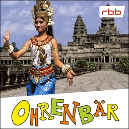 Traditionell gekleideteTänzerin, im Hintergrund die Temeplanlage von Angkor Wat (Quelle: imago/imagebroker)
