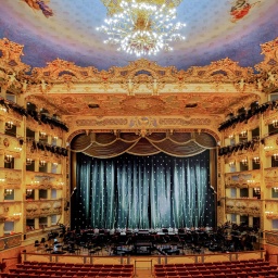Teatro La Fenice, Blick auf die Bühne vom Publikum