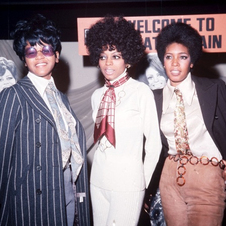 Cindy Birdsong, Diana Ross und Mary Wilson 1968 bei EMI Records in London