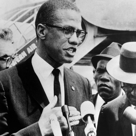Malcolm X bei einem Interview