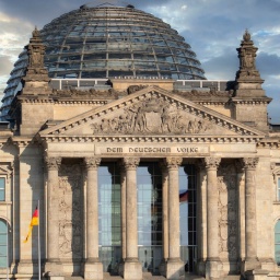 Ansicht des Reichstagsgebäudes in Berlin