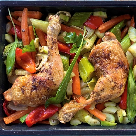 Ofengemüse mit Huhn