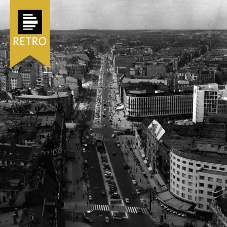 Luftaufhahme vom Kurfürstendamm im Jahr 1958.