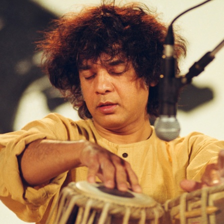 Der indische Tabla-Spieler Zakir Hussain.