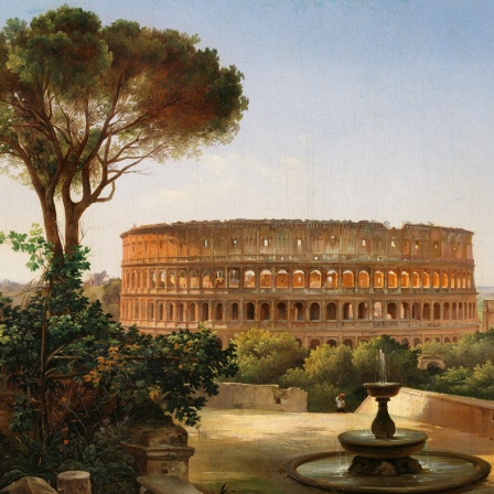 Ansicht des Kolosseums in Rom - Gemälde von 1848, Solnez
