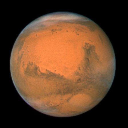 Das mit dem Weltraumteleskop "Hubble" am 17.12.2007 aufgenommene Bild zeigt den Mars.