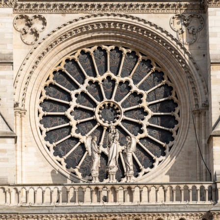 Nahaufnahme der Kathedrale Notre-Dame in Paris