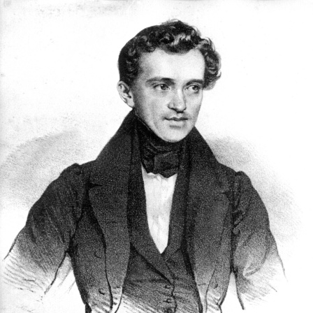 Der österreichische Komponist (u.a. &#034;Radetzkymarsch&#034;) in einer zeitgenössischen Darstellung