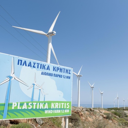 Umweltzerstörung in Griechenland befürchtet - Windkraftanlage in der Ägäis