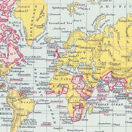 Eine Weltkarte von 1907.