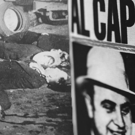 Collage: Valentinstags-Massaker und Al Capone