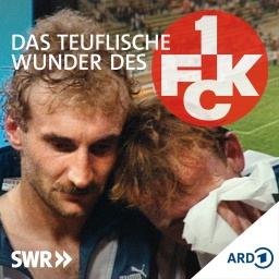 Tränen nach dem Abstieg: FCK Kapitän Andreas Brehme und der Leverkusener Rudi Völler