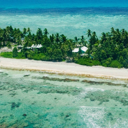 zwei Personen auf Alm