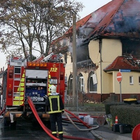 Zwickau am 8.11.2011 nach einer Hausexplosion durch den NSU.