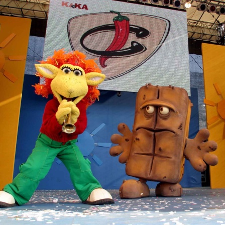 Stunt-Schaf Chili (li.), Bernd das Brot (Mitte) und Briegel der Busch (Bild: imago)