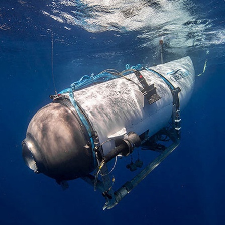 Das U-Boot "Titan", das während der Expedition zum Titanic-Wrack verschollen ist.