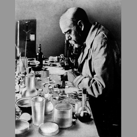Robert Koch in seinem Labor