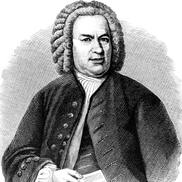 Johann Sebastian Bach (1685-1750) Portrait, historische Illustration von 1892.